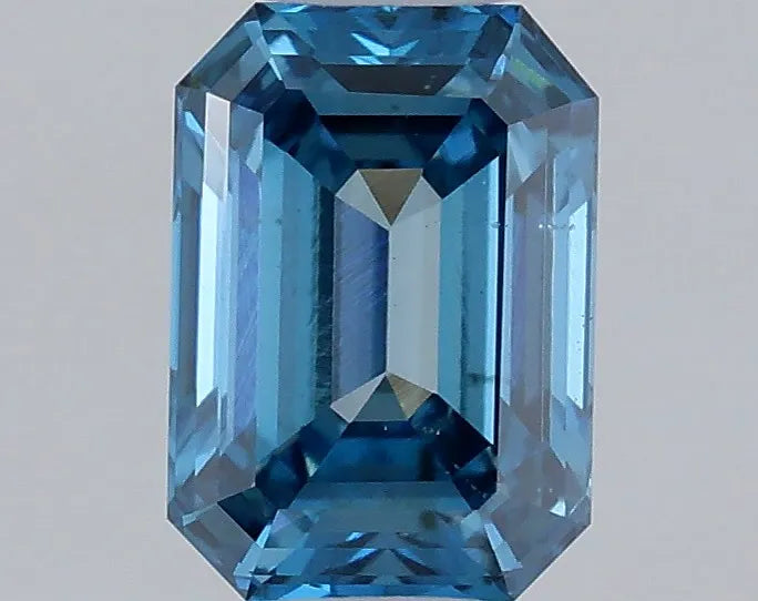 0.42ct Emerald Lab Grown Diamond (Colour Fancy Vivid Blue, Clarity VS2, IGI Certified)