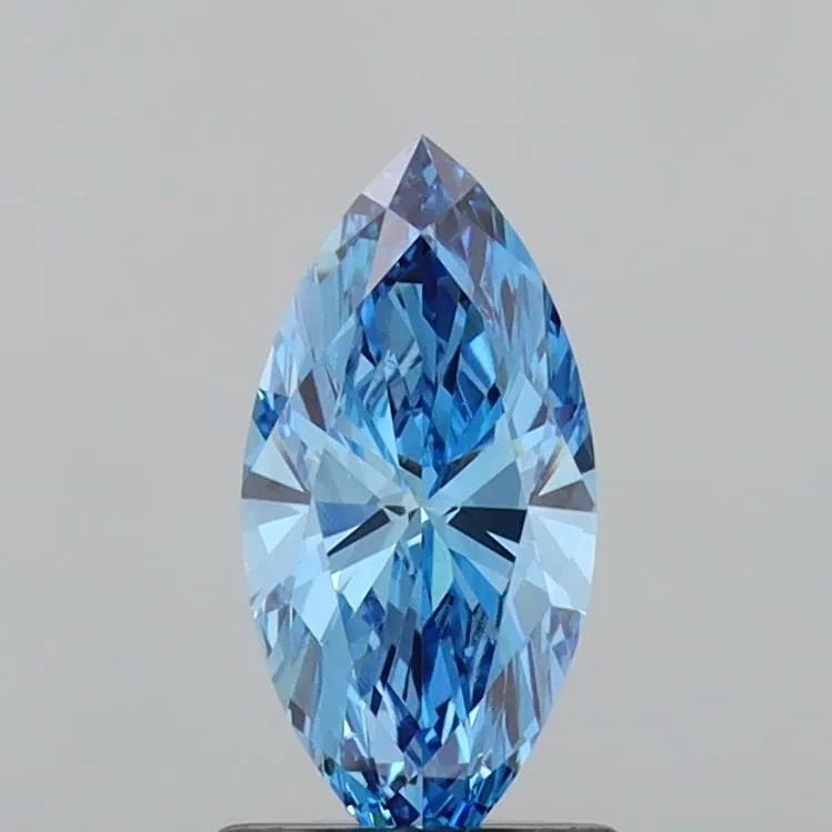 0.75ct Marquise Lab Grown Diamond (Colour Fancy Vivid Blue, Clarity VVS2, IGI Certified) in diamond by 18 KARATS INC.