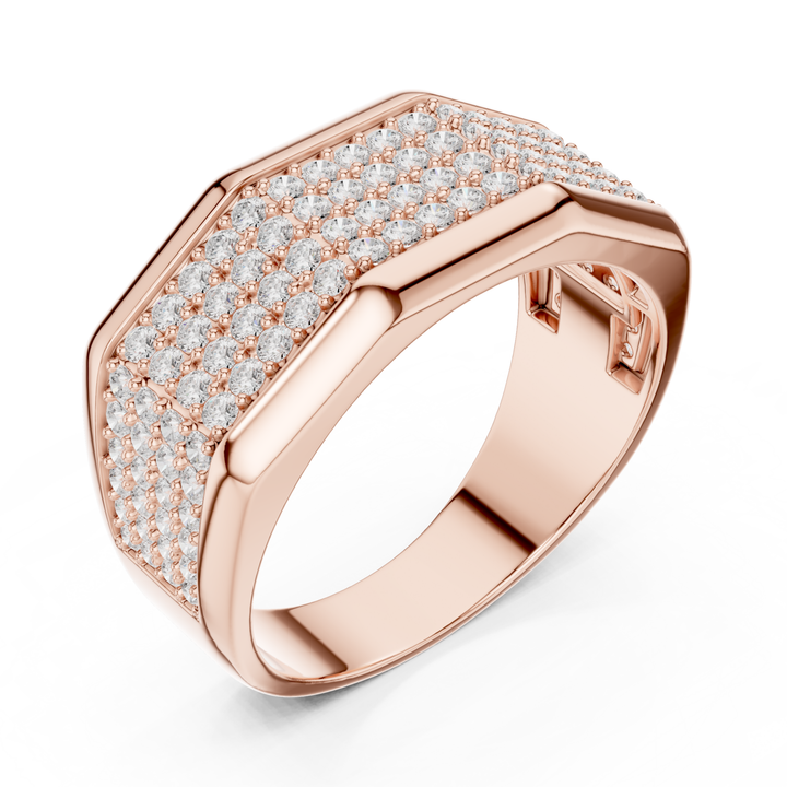 Multi-Row 1.2 ctw Diamond Men's Band - B1140