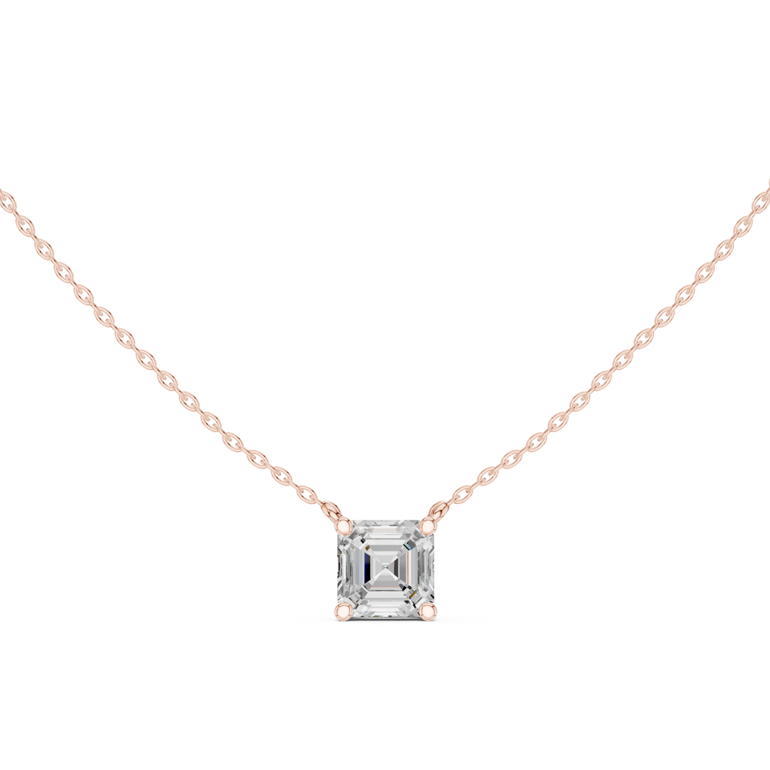 Asscher Cut Diamond Solitaire Pendant - B1134AS