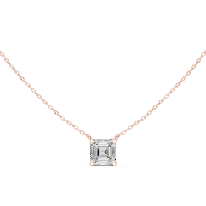 Asscher Cut Diamond Solitaire Pendant - B1134AS