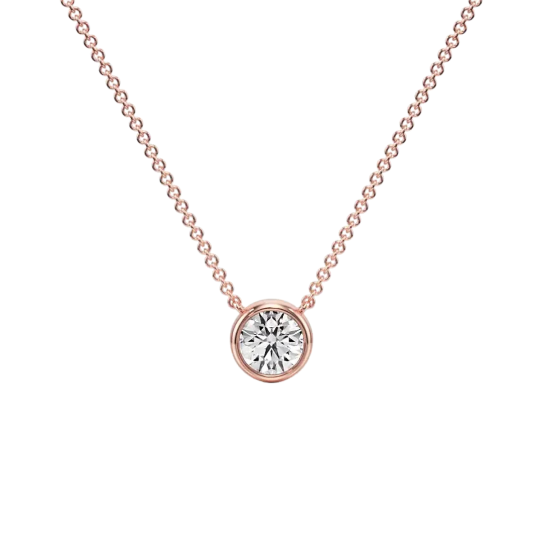 Modern Bezel Diamond Pendant - P1102