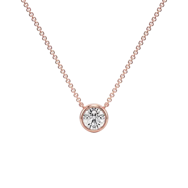 Modern Bezel Diamond Pendant - P1102
