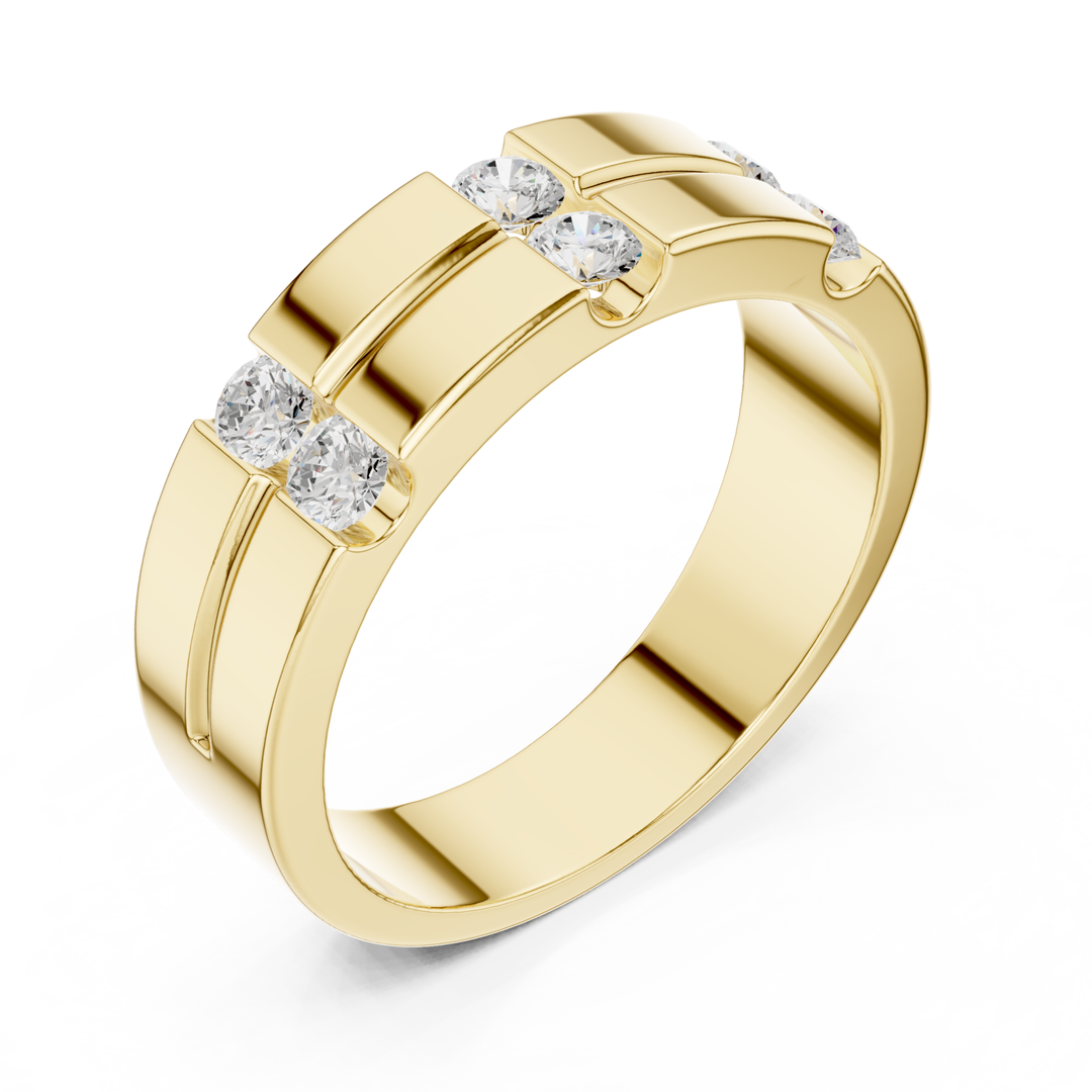 Round 0.39 ctw Diamond Modern Men's Band - B1131