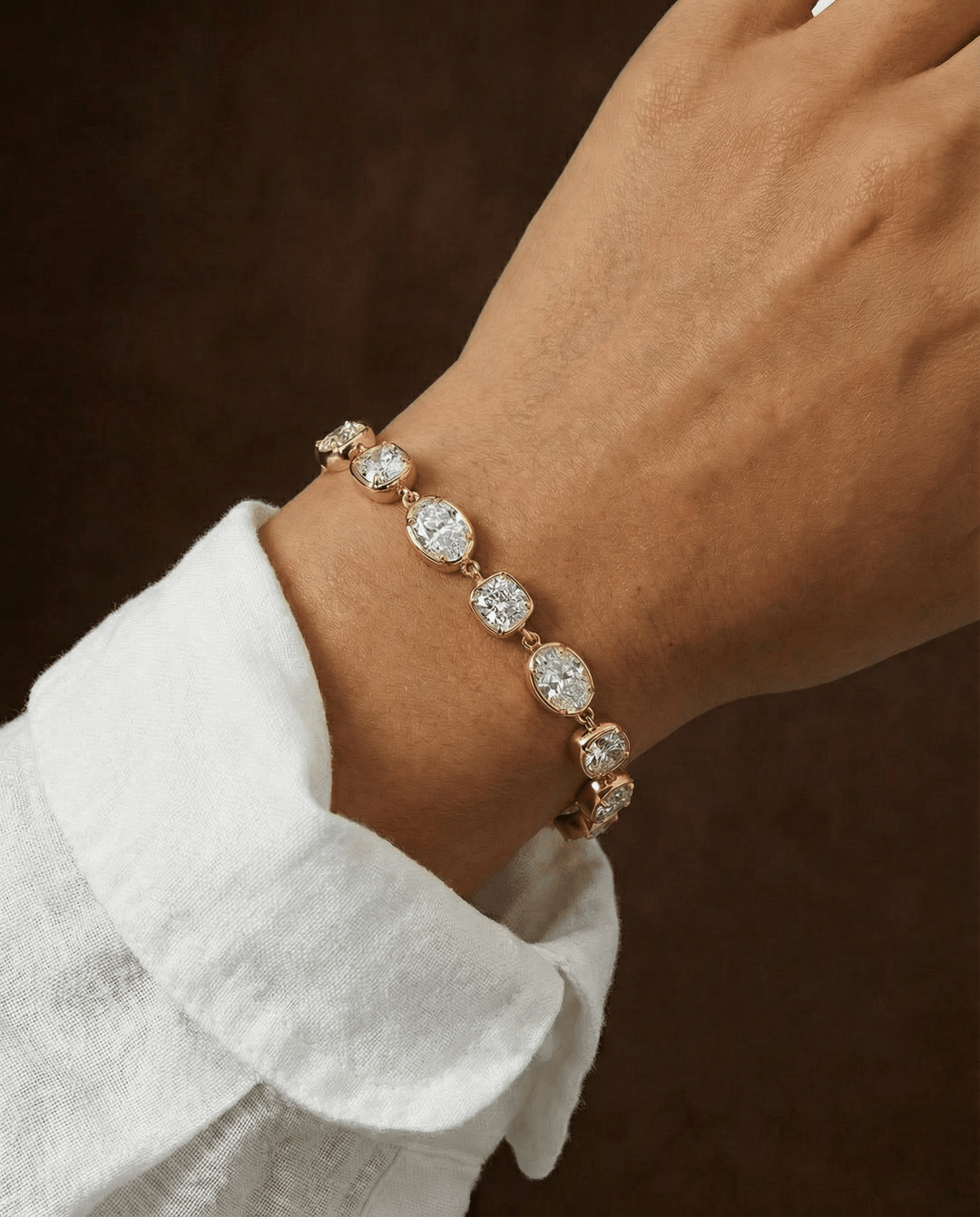 14 ctw Oval & Cushion Lab Diamond Bracelet - BC108 in Bracelet by 18 KARATS INC.