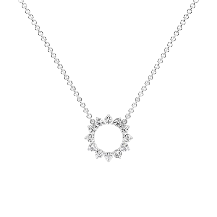 Eternal Circle Diamond Pendant Necklace - P1104