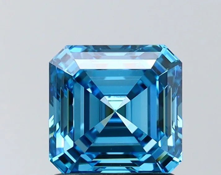 1.55ct Asscher Lab Grown Diamond (Colour Fancy Deep Blue, Clarity VVS1, IGI Certified) in diamond by 18 KARATS INC.