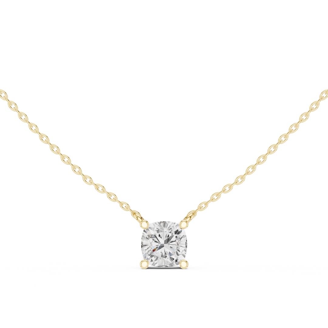 Cushion Cut Diamond Solitaire Pendant - P1134CU