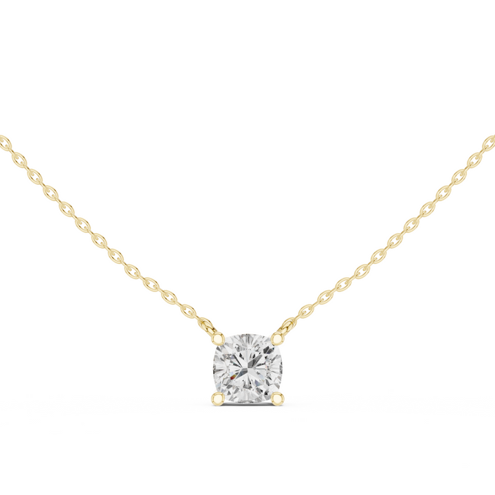 Cushion Cut Diamond Solitaire Pendant - P1134CU
