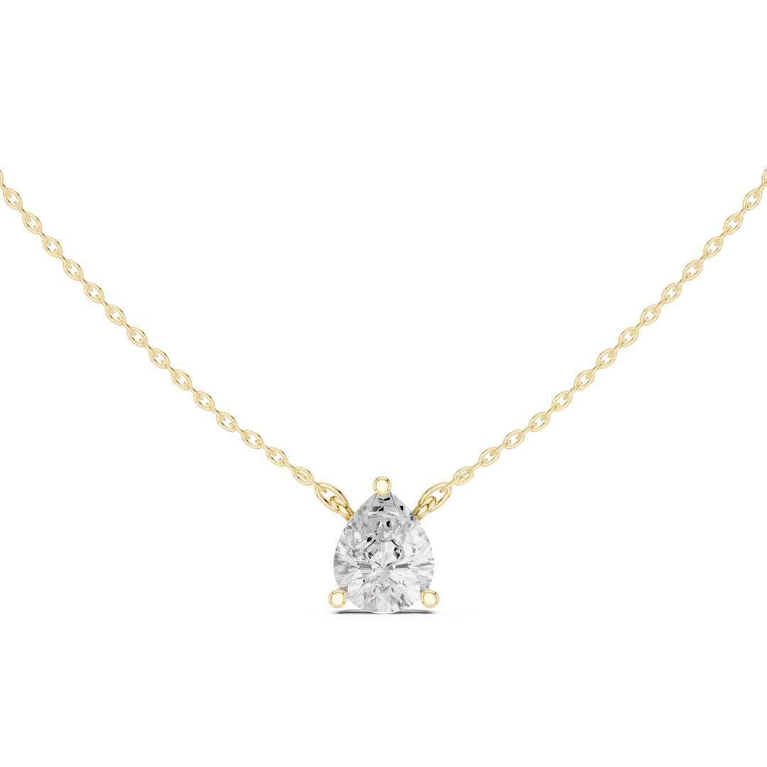 Pear Cut Diamond Solitaire Pendant - P1134PE