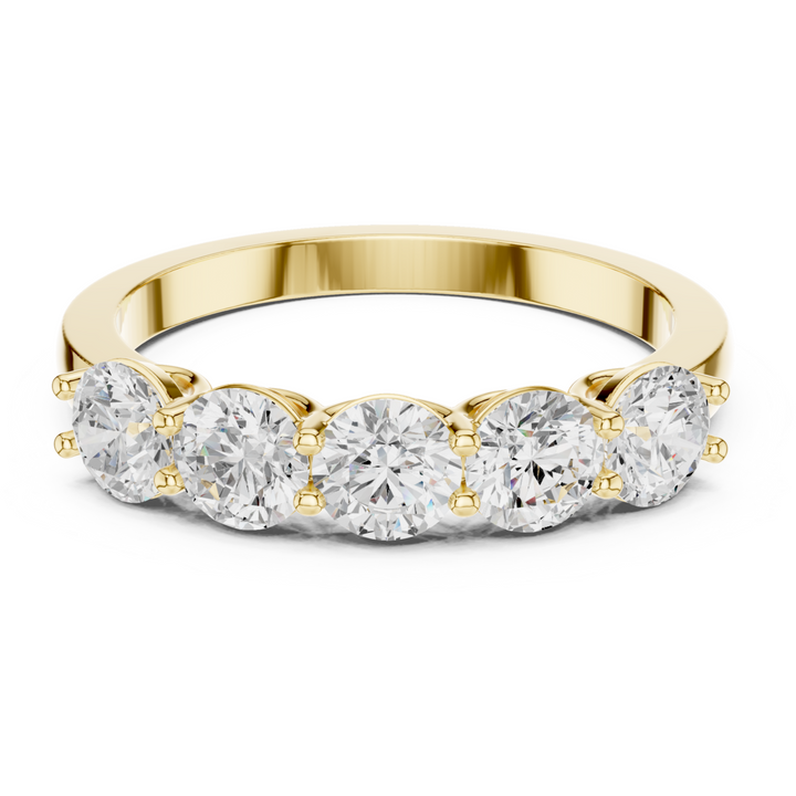 Five Stone Round 1.5 ctw Diamond Band - B1143