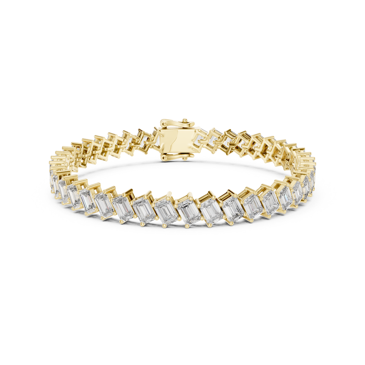 Emerald 7.5 ctw Lab Diamond Tennis Bracelet- BC123