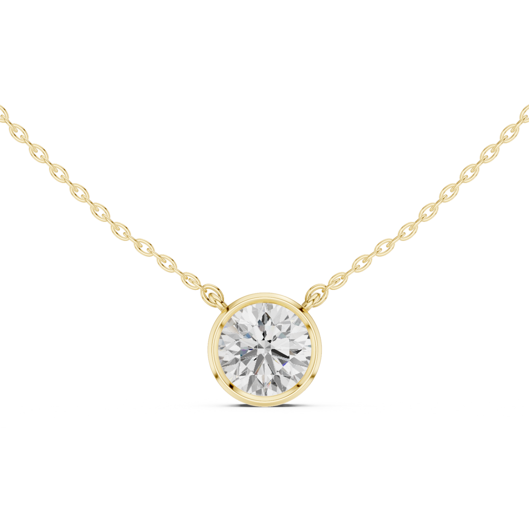 Round Cut Diamond Bezel Solitaire - P1135RD