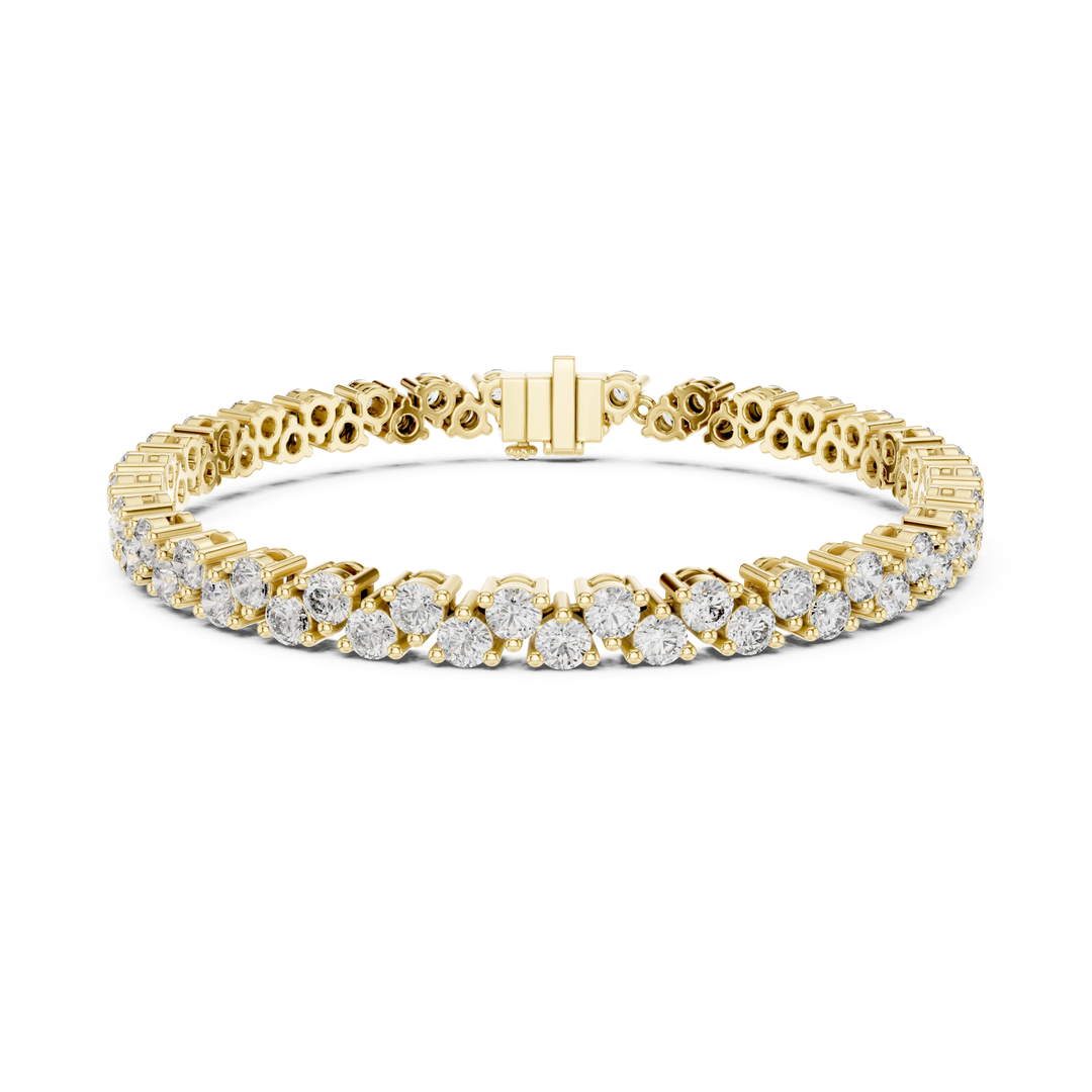 Two Row 6.2 ctw Round Diamond Tennis Bracelet- BC120