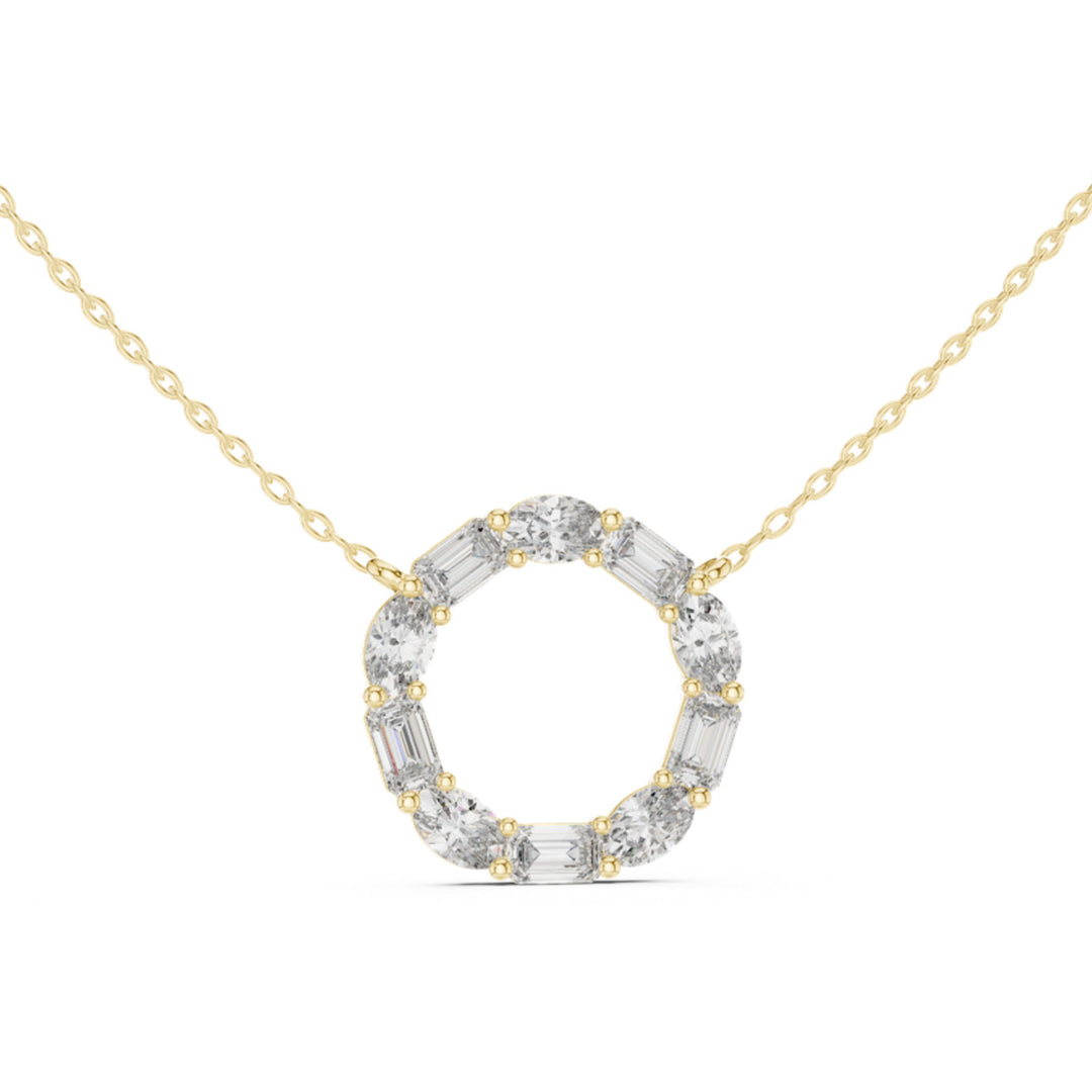 Eternity Circle 3 ctw Diamond Necklace - P1118