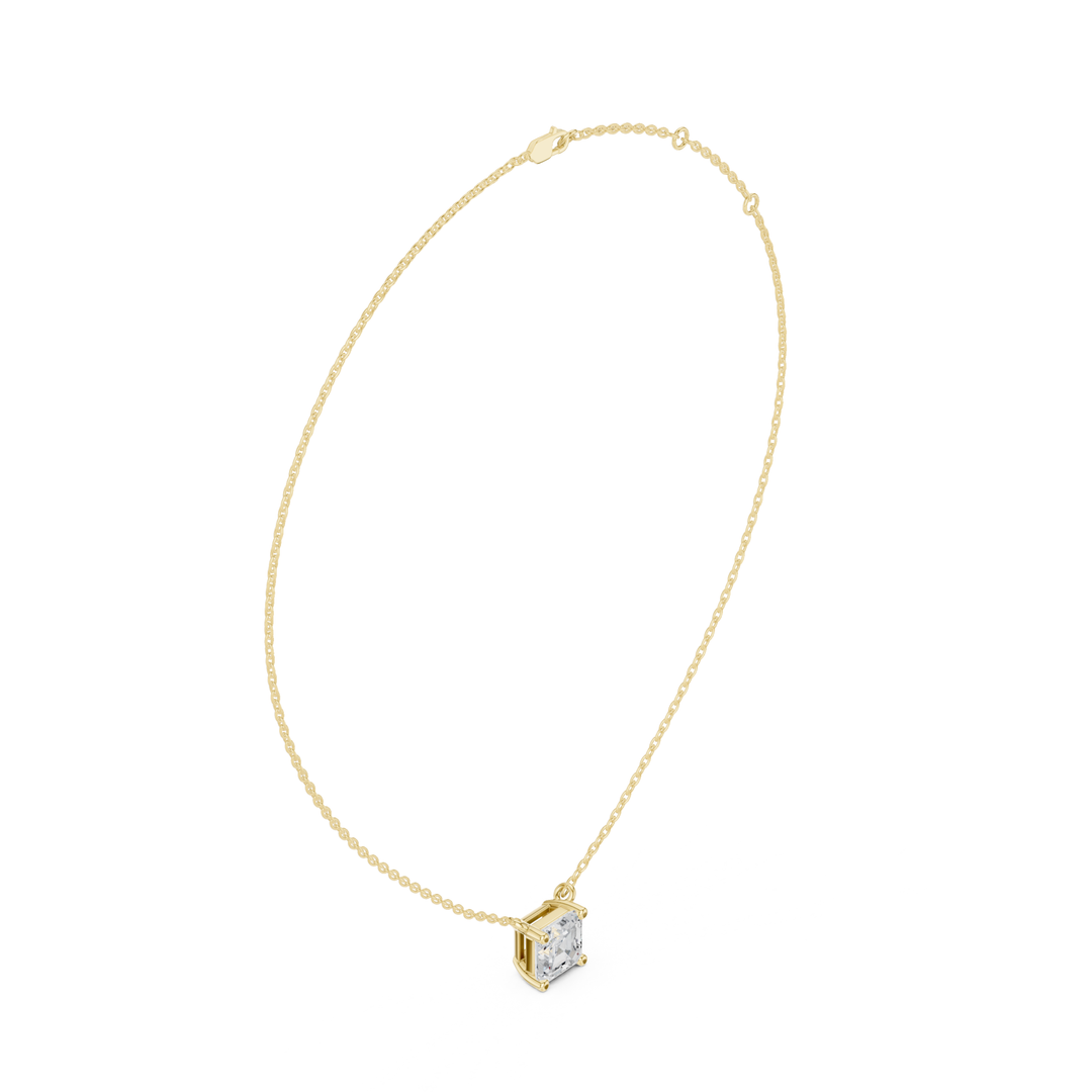 Asscher Cut Diamond Solitaire Pendant - B1134AS