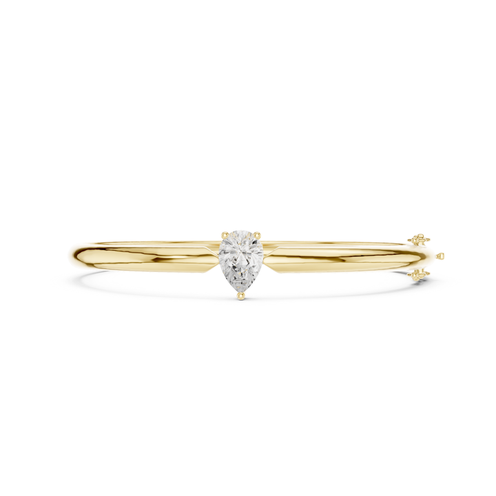 Solitaire Pear Diamond Bangle - BC132