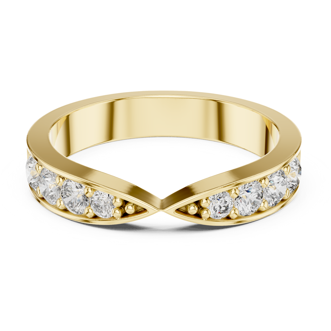 Pinched Diamond Band - B1142