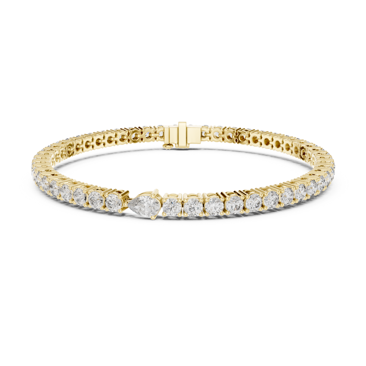 Pear Accent 5.75 ctw Diamond Tennis Bracelet - BC119