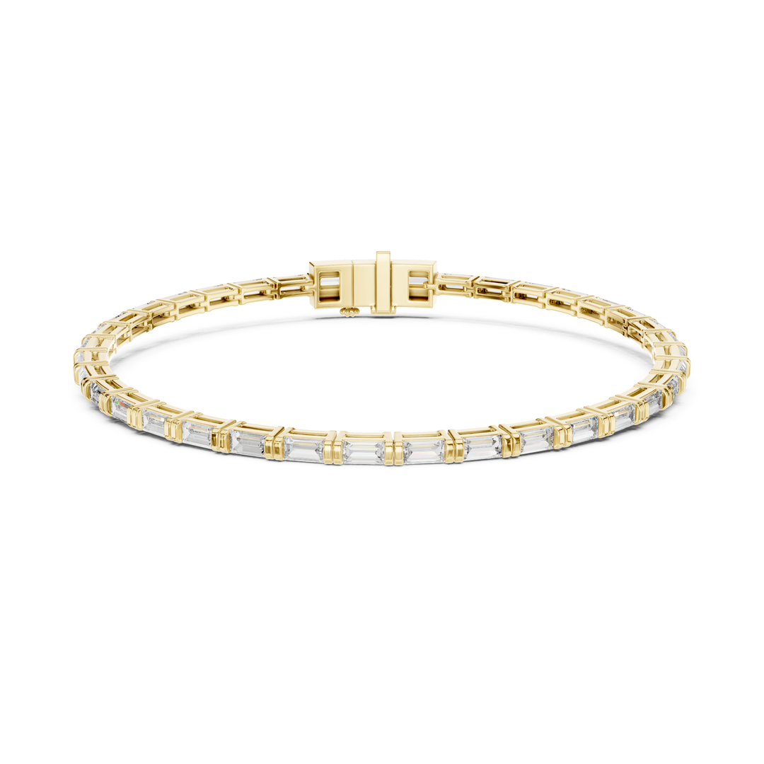 Baguette 3.7 ctw Lab Diamond Tennis Bracelet - BC126