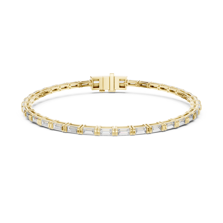 Baguette 3.7 ctw Lab Diamond Tennis Bracelet - BC126