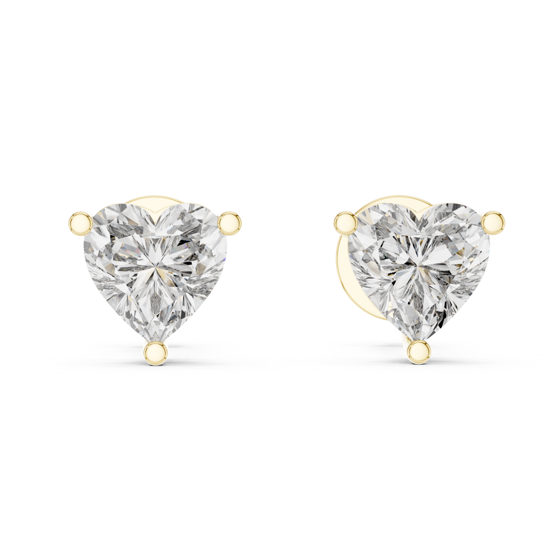 Heart Diamond Stud Earrings - E1150