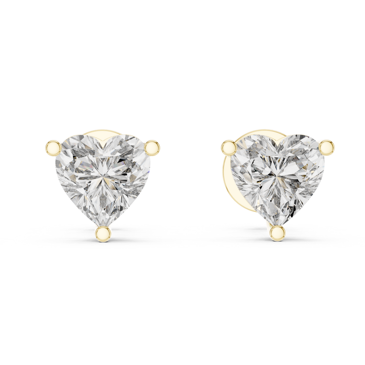 Heart Diamond Stud Earrings - E1150
