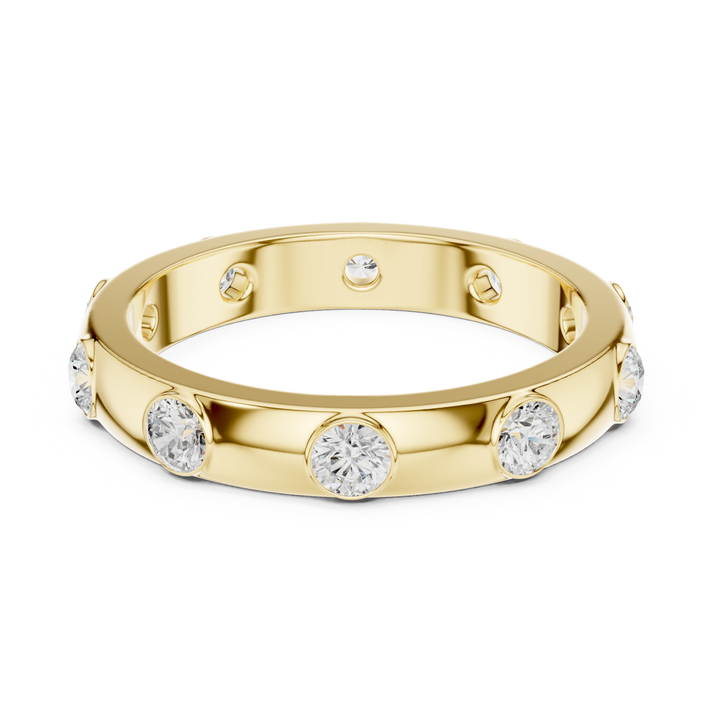 Flush Set Round 0.8 ctw Diamond Band - B1144