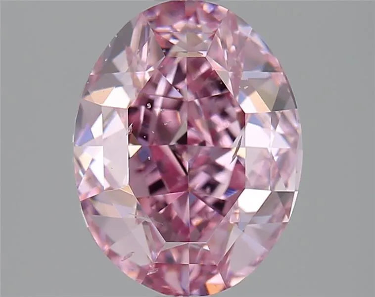 2.08ct Oval Natural Diamond (Colour Fancy Vivid Purplish Pink, Clarity SI2, Cut GD, GIA Certified)