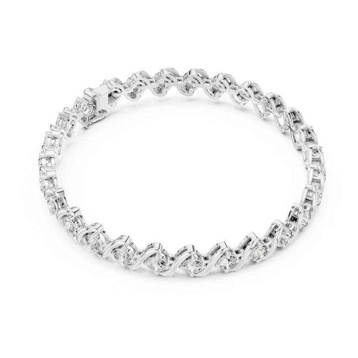 Diamond Twist 6.4 ctw Tennis Bracelet - BC112