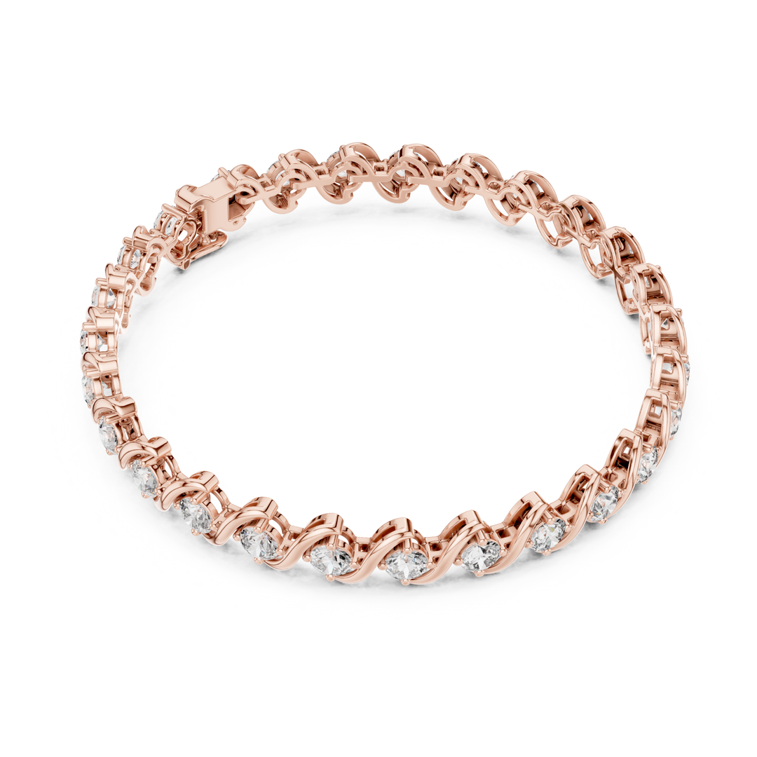 Diamond Twist 6.4 ctw Tennis Bracelet - BC112