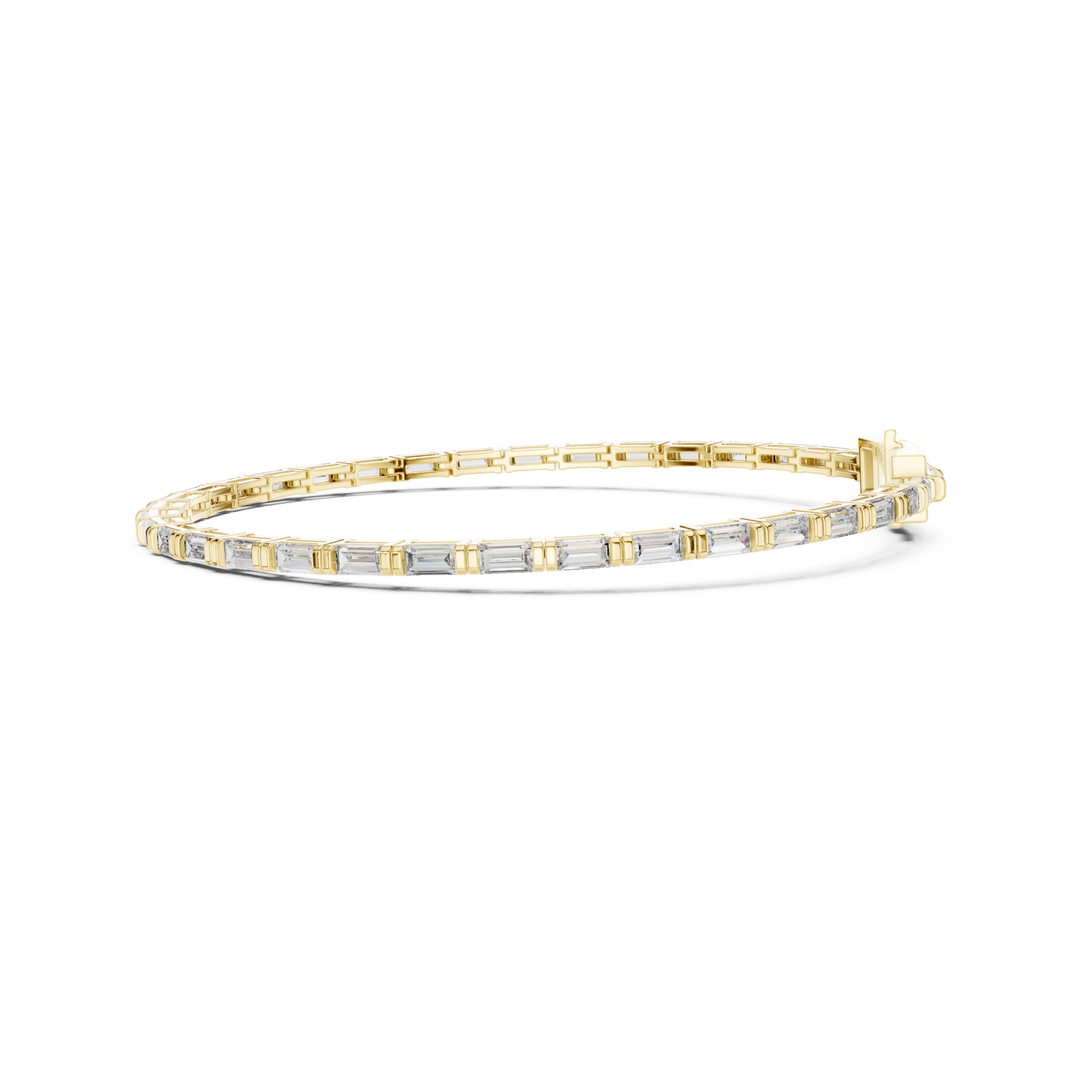 Baguette 3.7 ctw Lab Diamond Tennis Bracelet - BC126