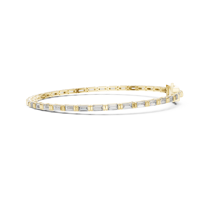 Baguette 3.7 ctw Lab Diamond Tennis Bracelet - BC126