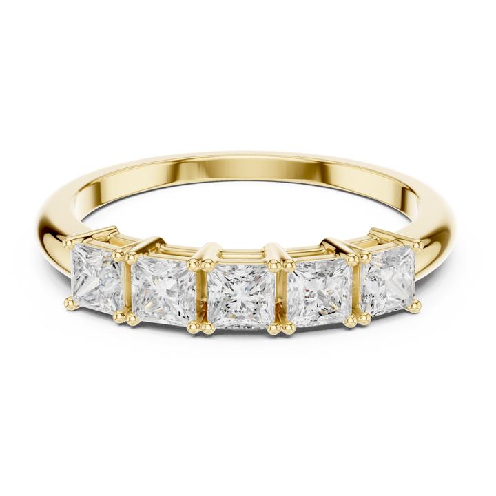 Five Stone Princess Cut 0.65 ctw Diamond Band - B1149