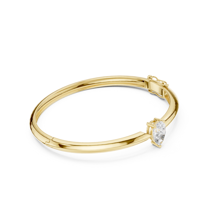 Solitaire Pear Diamond Bangle - BC132