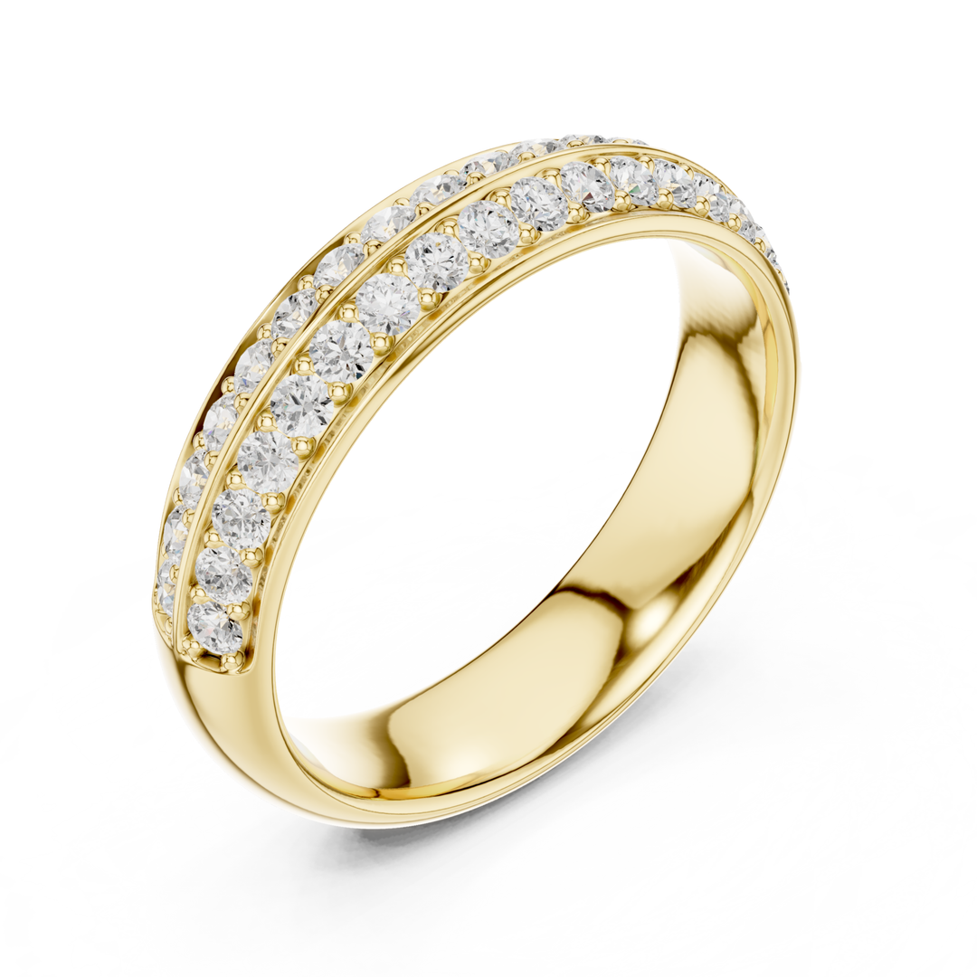 Double Row Round 0.54 ctw Diamond Band - B1185