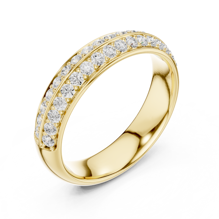 Double Row Round 0.54 ctw Diamond Band - B1185