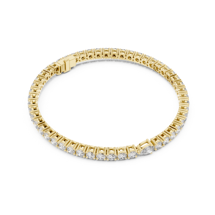 Pear Accent 5.75 ctw Diamond Tennis Bracelet - BC119