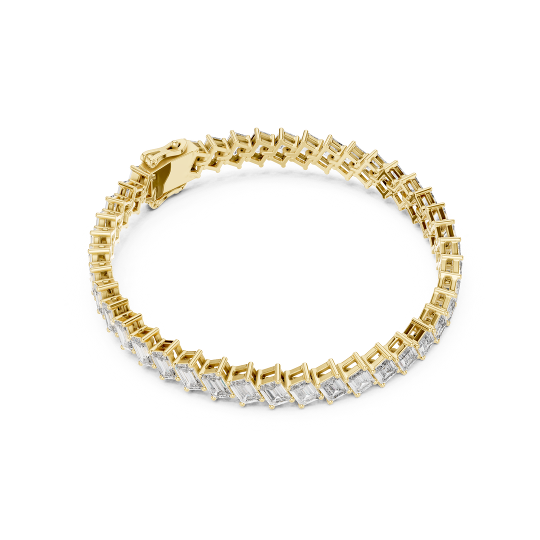 Emerald 7.5 ctw Lab Diamond Tennis Bracelet- BC123