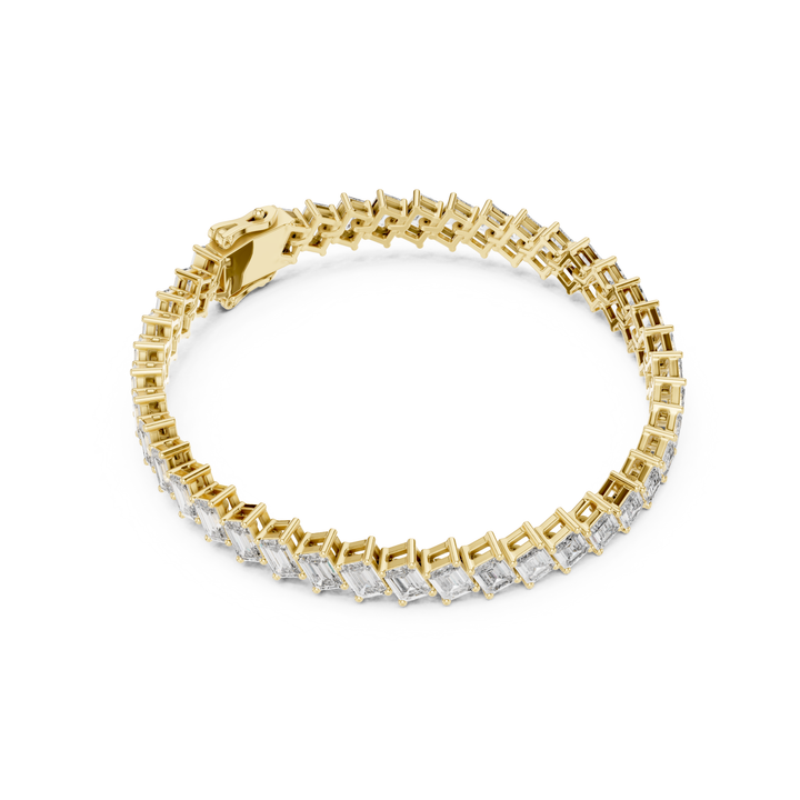 Emerald 7.5 ctw Lab Diamond Tennis Bracelet- BC123