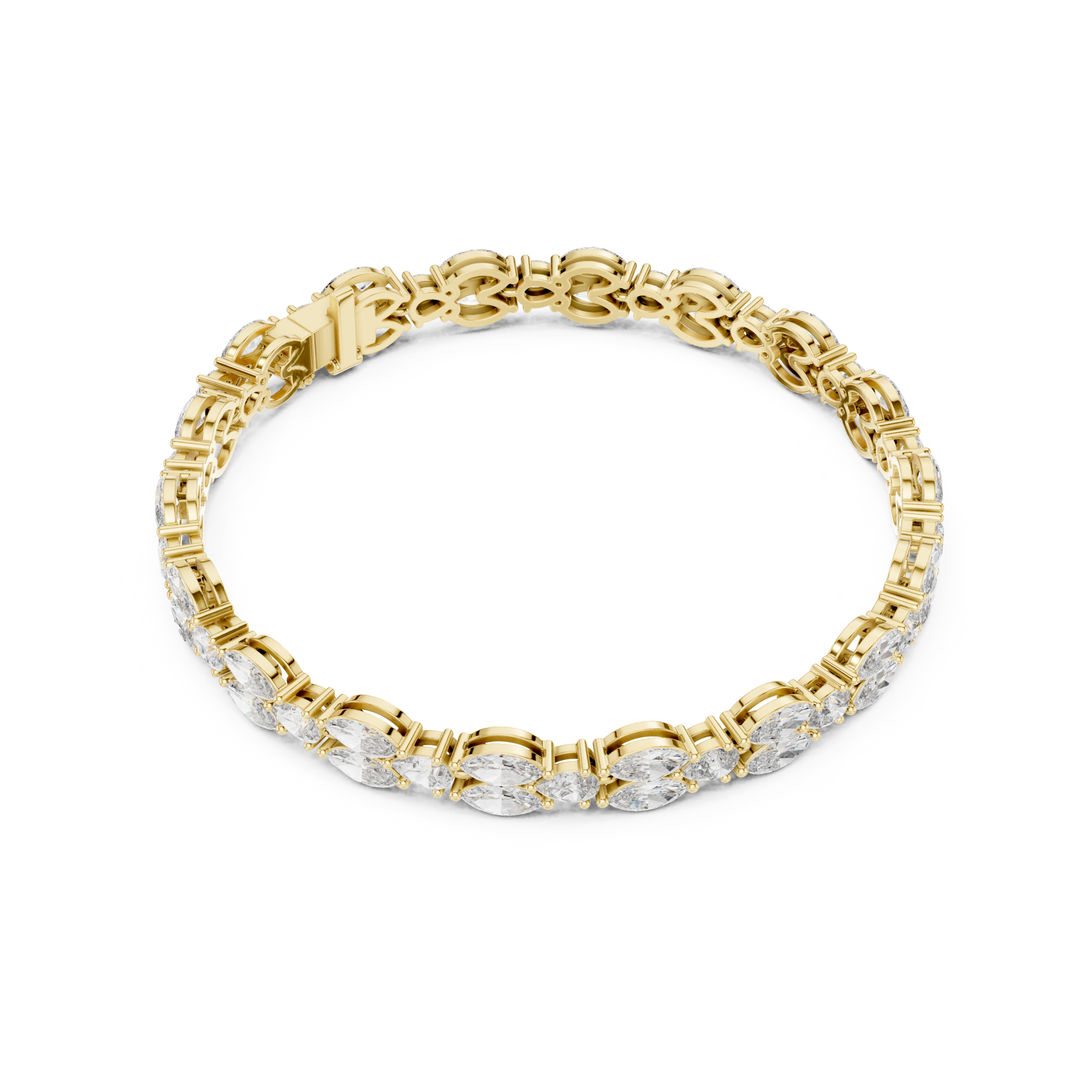 Pear & Marquise 9 ctw Lab Diamond Tennis Bracelet- BC121