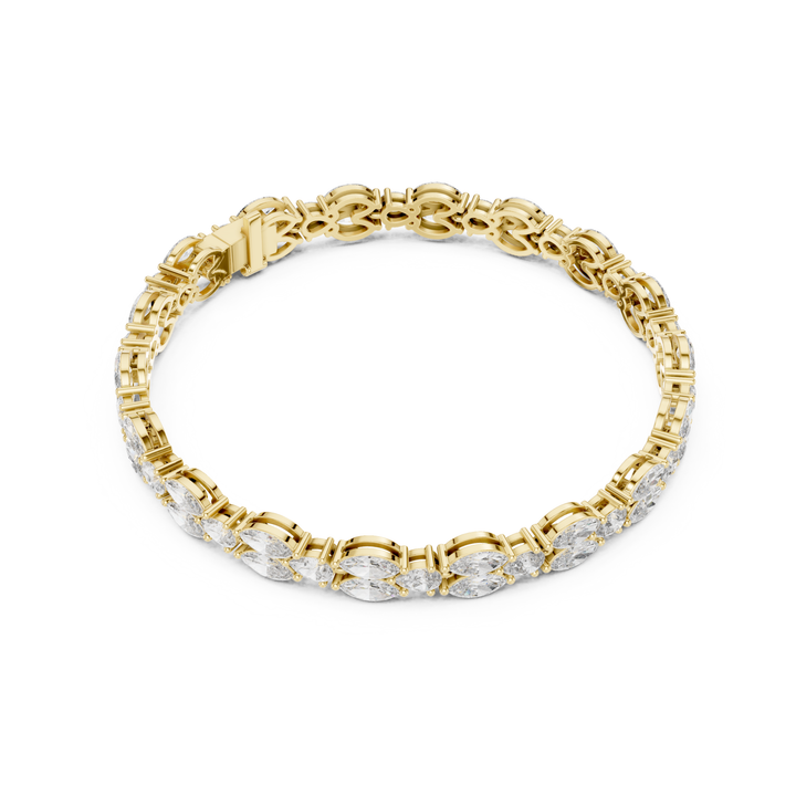 Pear & Marquise 9 ctw Lab Diamond Tennis Bracelet- BC121