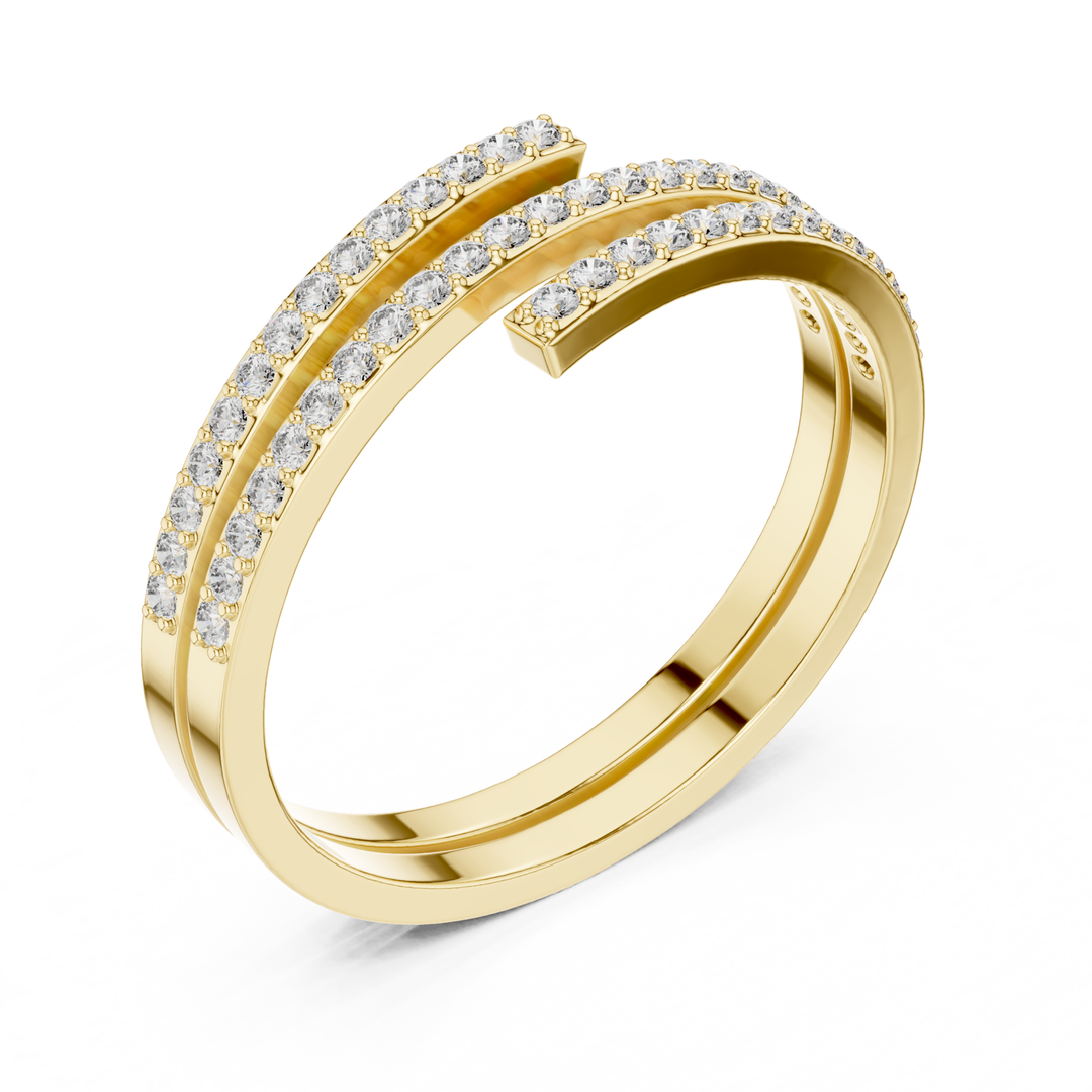 Spiral Wrap Diamond Band - B1148