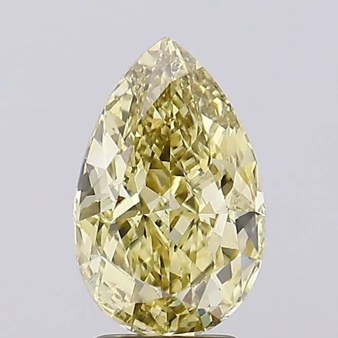 3.01ct Pear Lab Grown Diamond (Colour Fancy Intense Yellow, Clarity VVS2, IGI Certified)