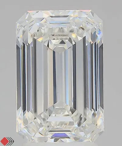 3.66ct Emerald Lab Grown Diamond (Colour F, Clarity VVS2, IGI Certified)