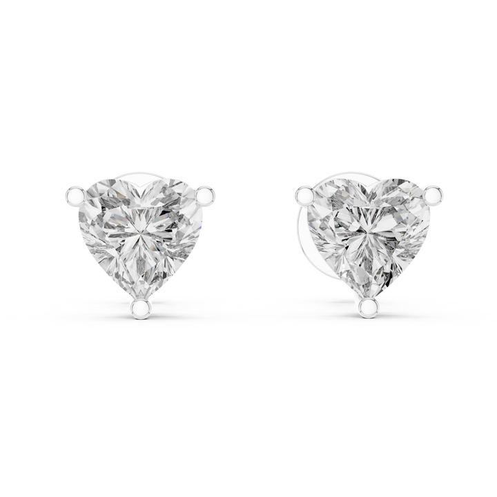 Heart Diamond Stud Earrings - E1150