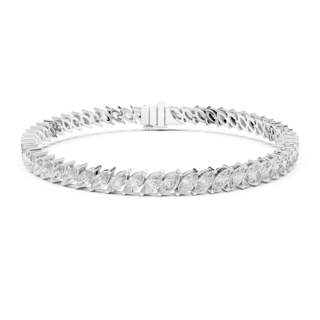 Marquise Lab Diamond 8.4 ctw Tennis Bracelet - BC116