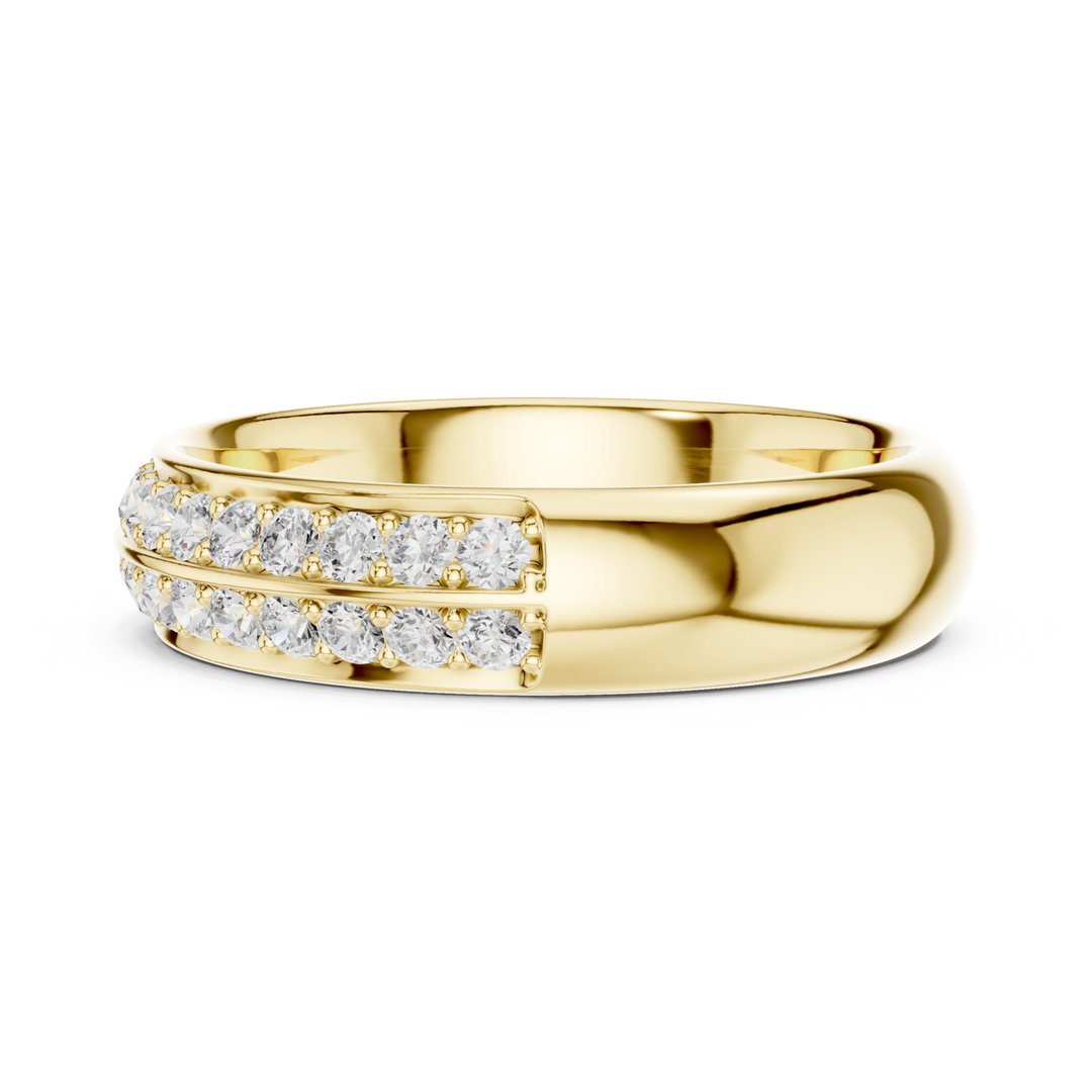 Double Row Round 0.54 ctw Diamond Band - B1185