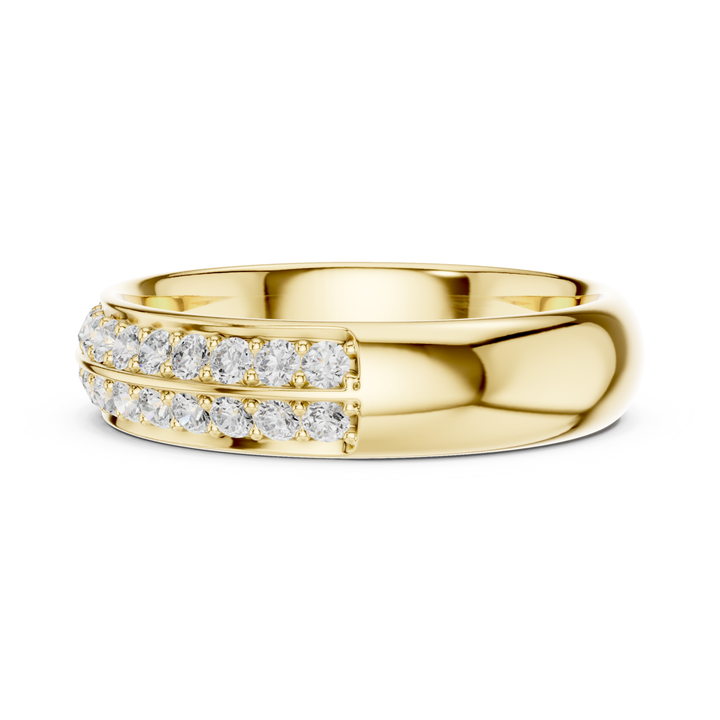 Double Row Round 0.54 ctw Diamond Band - B1185