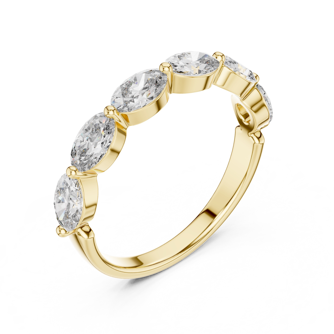 Oval 1.5 ctw Diamond Wedding Band - B1125
